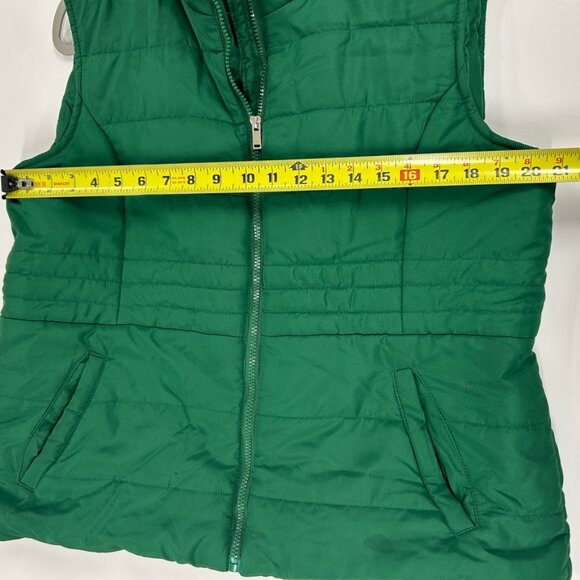 0416 NY&C Green Puffer Vest Quilted Zip-Up Sleeveless Jacket • Winter Layering - Picture 6 of 10